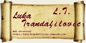 Luka Trandafilović vizit kartica